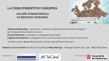 CONFERÈNCIA: LA CRISI D’IDENTITAT EUROPEA