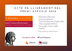 ACTE DE LLIURAMENT DEL VIII PREMI ASPÀSIA 2020